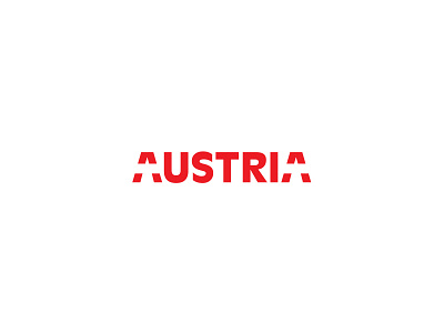 Austria austria concept flag graphic design logo logo design minimalistic red white