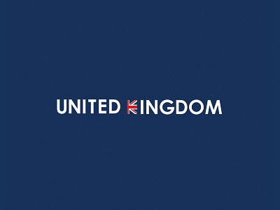 United Kingdom blue concept flag graphic design logo logo design minimalistic red uk white