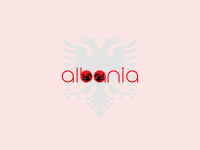 Albania albania black concept eagle flag graphic design logo logo design minimalistic red