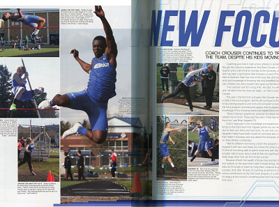 Yearbook Sports Spread design graphic design print design typography