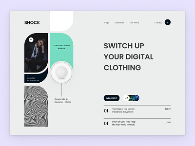 SHOCK... Digital Clothing app design graphic design illustration ui ux website