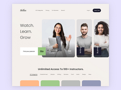 SKILLEX ... E- Learning app design graphic design illustration ui ux website