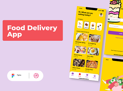 Food delivery App app design ui ux