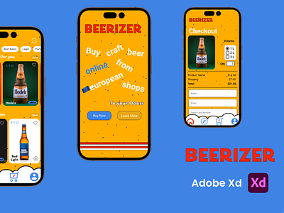 BEERIZER app design ui ux