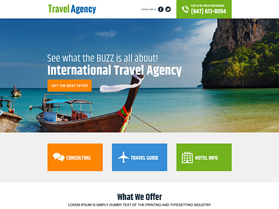 travel landing page design graphic design illustration typography ui vector