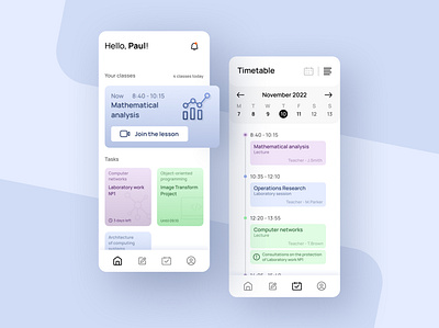 Timetable app branding concept design graphic design mobile app ui ux