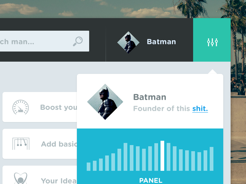 Top bar graph dropdown (WIP) by Nabil on Dribbble