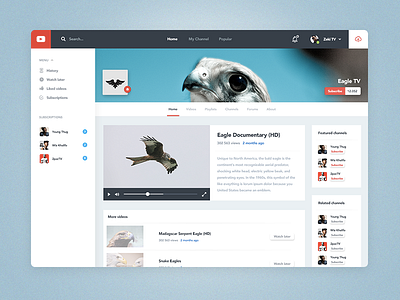 Youtube Channel View (Re-design)