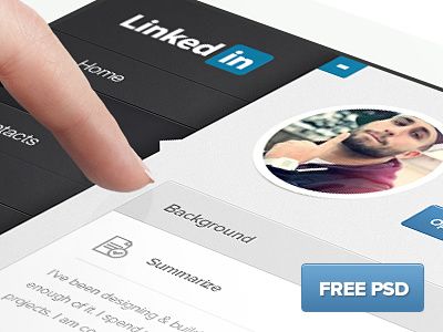 (FREE PSD) LinkedIn iPad re-design design download free free psd ipad linkedin linkedin redesign psd redesign ui ux web design