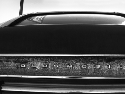 Oldsmobile black and white photography retro