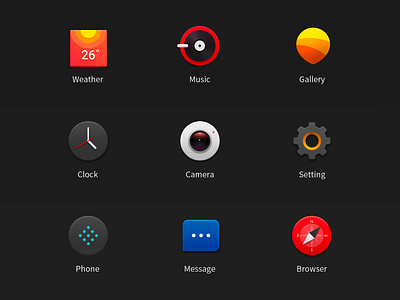 OnePlus 2-Kevlar-icon browser camera clock design gallery icon logo message music phone setting theme ui ux vision weather