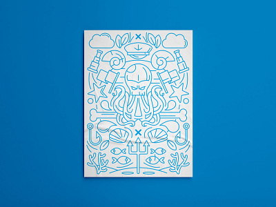 Sea Secrets 01 design graphic illustration octopus poster tshirt vector art