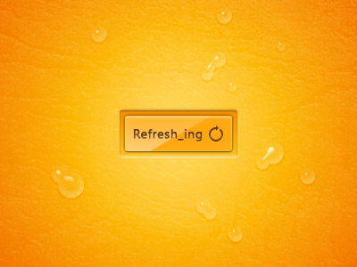 Refresh_ing button orange ui waterdrop