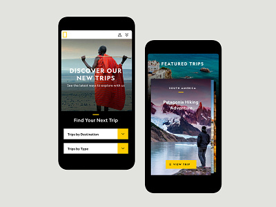 National Geographic Expeditions Redesign mobile redesign nat geo natgeo national geographic travel trip finder ui ux