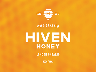 Wild Crafted condensed honey label layout logo minimal packaging sans serif typography white word mark wordmark