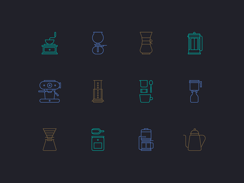 Coffee Icons coffee icons illustration vector