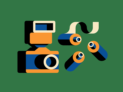 Single Lens Reflex camera film flash illustration slr vector