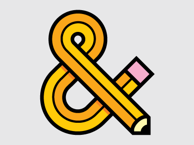 & Draw ampersand design icon illustration pencil vector