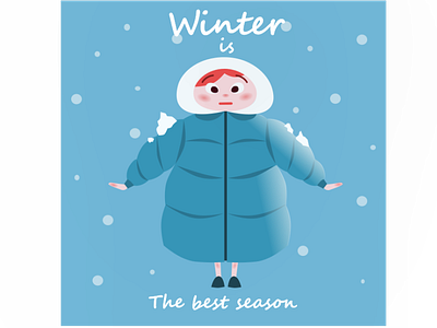 Winter is the best season design illustration winter