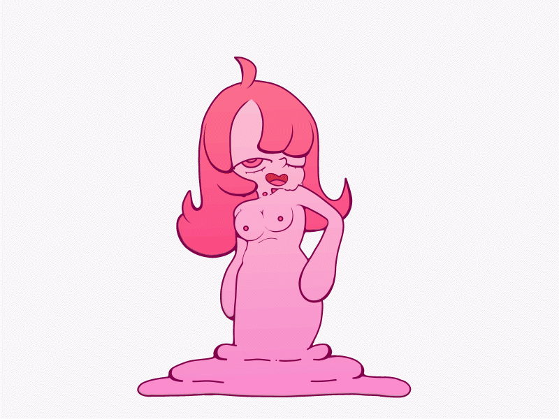 pink gummy slime girl