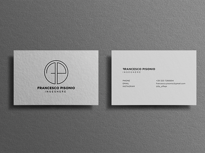 Francesco Pisonio | Engineer branding design engineer graphic design logo logoconcept personalbranding visualidentity