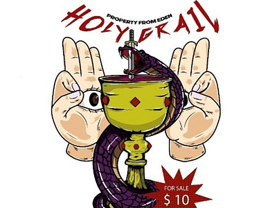 HOLY GRAIL 90sband branding design graphic design illustea illustration logo retro tshirtdesign