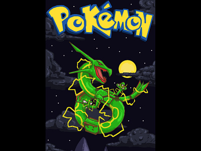 Rayquaza Fan art , pixel art pokemon rayquaza transparent