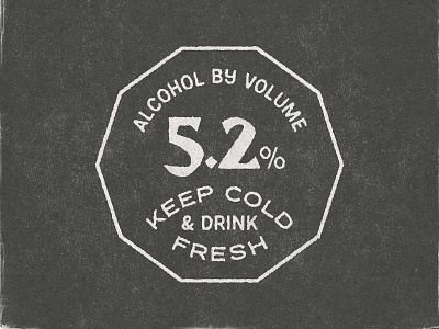 Keep cold & drink fresh alcohol packaging badge badgedesign badges beer beer label brand identity branding graphic design illustrator type typography