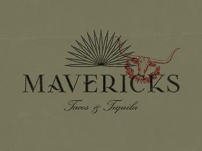 Mavericks Tacos & Tequila brand identity brand identity design branding graphic design illustration lettering logo logotype restaurant restaurant branding tacos taqueria tequila type typography wordmark