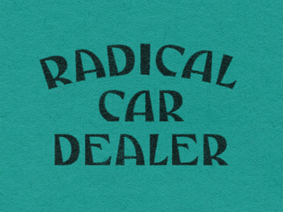 Radical Car Dealer brand identity design graphic design letterforms lettering type type design type designer typeface typography wordmark