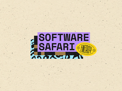 Software Safari badge badge design bitmap brand design brand identity branding graphic design leopard print lettering logo logotype mini identity qrcode software software safari space mono type typography