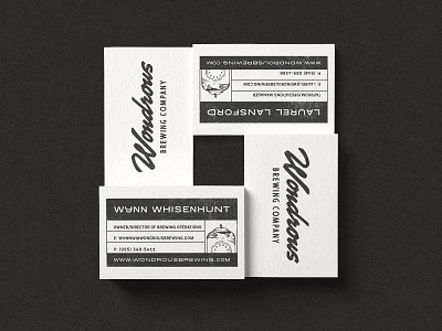 Wondrous Business Card beer branding branding business card craft brewery design lettering logo print assets print collateral stationery type typography visual identity wondrous brewing co