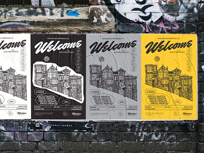Welcome to San Francisco beer brand beer brand identity beer event beer poster brand identity branding design graphic design illustration illustrator lettering logo patio party poster san francisco tap takeover type typography wondrous brewing co