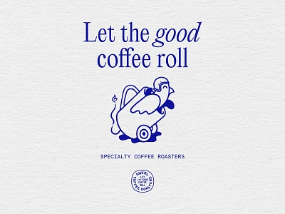 Let the good coffee roll apercu mono brand identity brand mascot branding coffee coffee branding custom typography design editorial new falkenberg graphic design handlettering illustration illustrator lettering logo pangram pangram swerl coffee roastery type typography