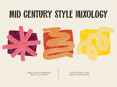 Mid Century Ingredients brand identity brand identity design branding cocktail cocktail branding design drinks graphic design grotesk illustration illustrator logo mid century design mid century modern negroni old fashioned spirits branding type typography white lady