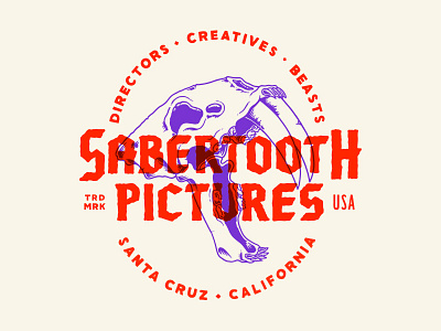 Sabertooth Pictures brand identity branding custom lettering handlettering illustration lettering logo logotype type typography