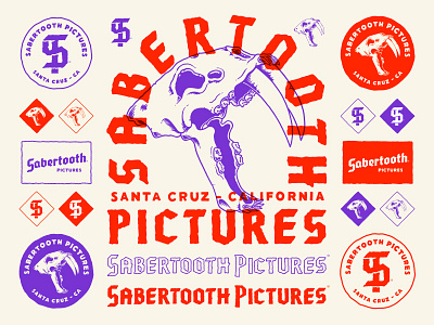 Sabertooth Pictures Branding branding brandmark handlettering lettering logo logotype monogram symbol typography wordmark