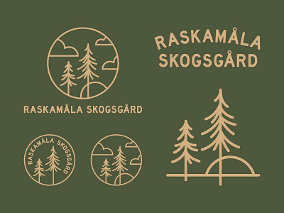 Raskamåla Skogsgård Branding System badge badge design graphic design branding brandmark logo logotype typography wordmark