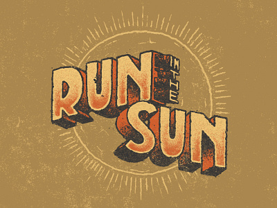 Run In The Sun handlettering illustrate illustration illustrator lettering photoshop run running sun