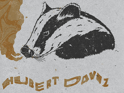 Hubert the Grumpy Badger beats handlettering hiphop illustrate illustration illustrator lettering photoshop vinyl