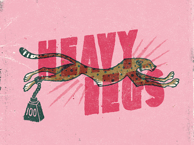 Heavy Legs art cheetah cintiq graphic design handlettering illustration illustrator lettering running typography wacom