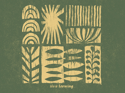 Slow Farming graphic arts illustration illustrator ital negative space pattern rastafari slow farming tt nooks script typography