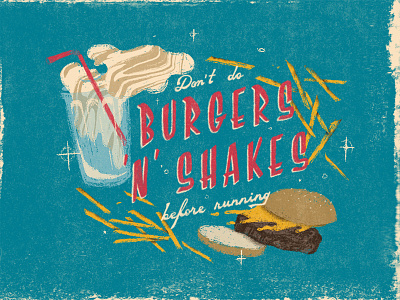 Burgers & Shakes burgers cintiq goodtype graphic design handlettering illustration illustrator lettering milkshake photoshop type typography
