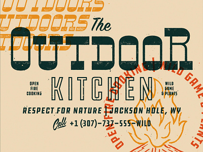 The Outdoor Kitchen - Branding elements and typographic lockups branding graphic design illustration illustrator logo logotype type typography