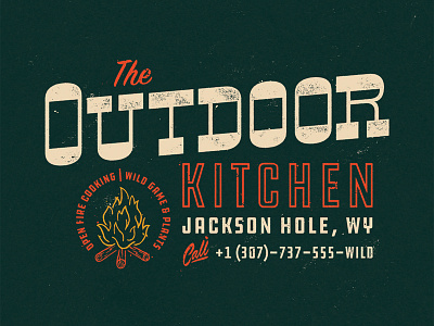 The Outdoor Kitchen - Typographic lockup & logotype branding graphic design illustration illustrator logo logotype type typography