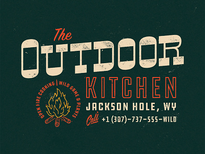 The Outdoor Kitchen - Typographic lockup & logotype
