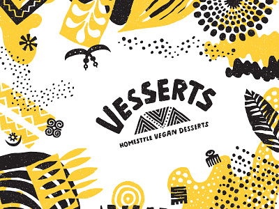 Vesserts Logo & Branding brand identity branding graphic design handlettering illustration illustrator lettering logo typography