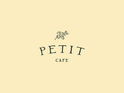 The Petit Café brand identity branding café logo custom lettering custom type lettering logo logodesign logotype typography