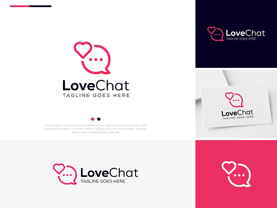 Love Chat Logo Design Template branding chat commuication connection couple dating emotion friendship graphic design heart intimicy logo logo designer love love chat logo design love chating app logo minimal logo relationships romance valentines day