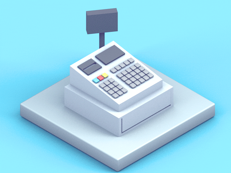 A Shopping Day - Checkout 3d animation animation c4d cartoon cash register checkout cinema 4d isometric isometric art loop low poly lowpoly lowpolyart market mograph motion motiongraphics render